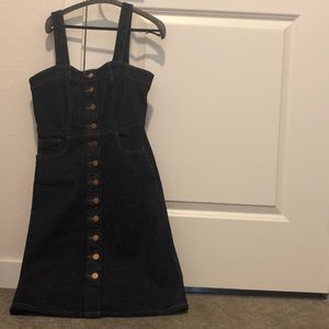 MADEWELL denim jumper dress in size 2